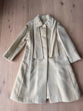 Vintage Sears 100% Llama Coat Cream Long 70s The Fashion Place